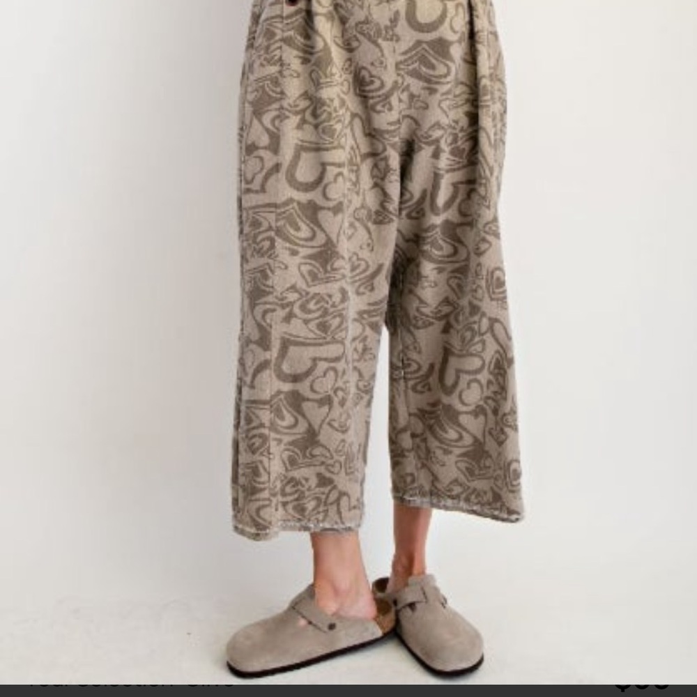 Easel Beige Patterned Jumpsuit - Picture 2 of 5